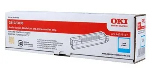 OKI Original Toner 44059107, cyan, 8000S, OKI C810, 830, O